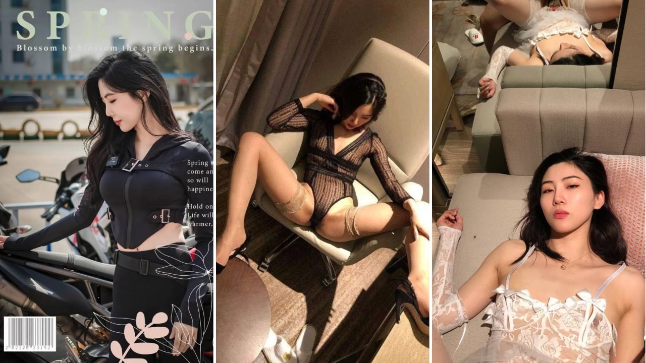 高颜值机车网红 被同城富哥拿下 极品颜值 完美露脸口交 表情极度淫荡 特别骚 大长腿搭配上黑丝 女上
