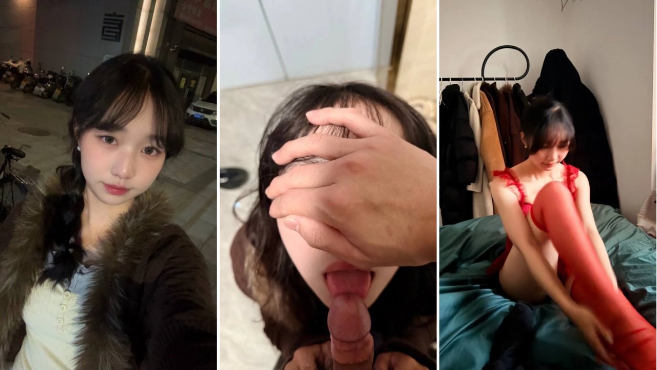 颜值很高的极品嫩妹女友 白虎嫩逼无套抽插 身着大红情趣内衣 丝袜 完美露脸口交 这妹子真的极品