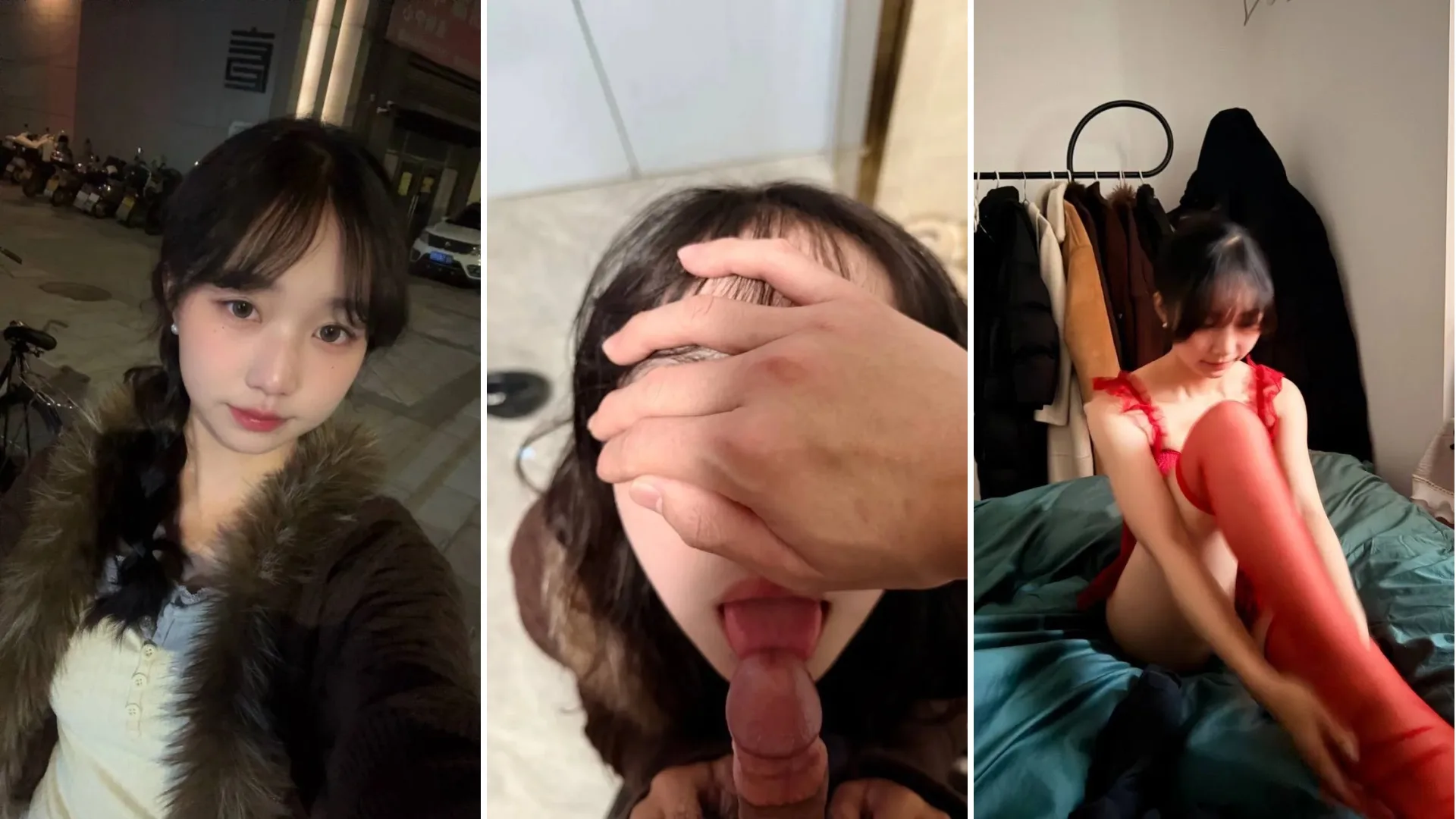 颜值很高的极品嫩妹女友 白虎嫩逼无套抽插 身着大红情趣内衣 丝袜 完美露脸口交 这妹子真的极品