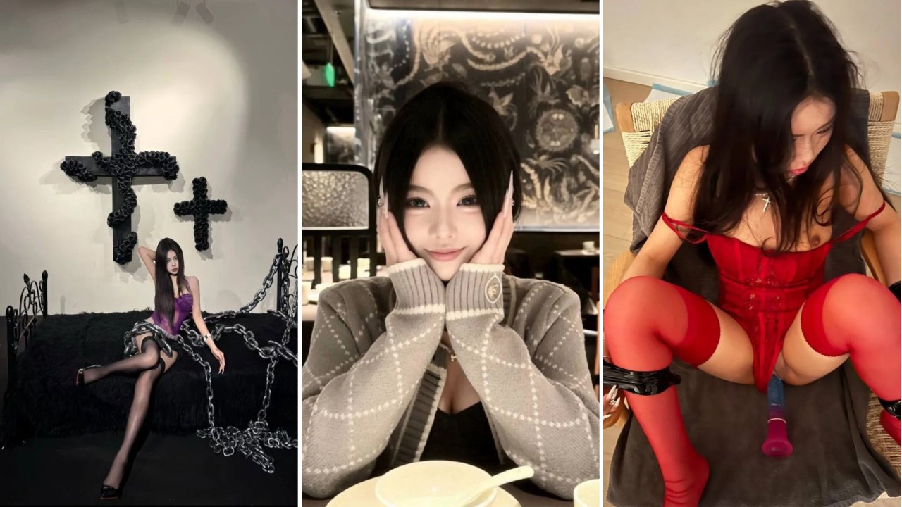顶美高颜值母狗身着大红情趣套装 一边自慰一边给男友口交 完美露脸 搭配上这一套衣服 简直美爆了