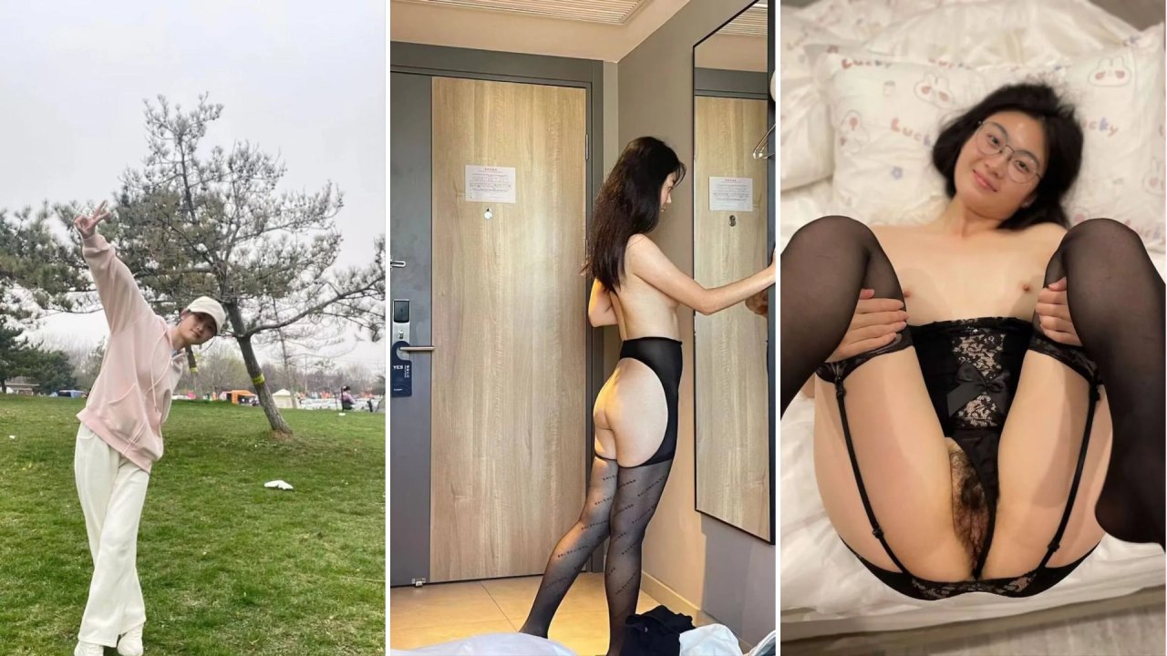 武汉师范刚入学的极品大学生 带着眼镜看着挺文静的没想到这么骚玩的这么开放 白皙皮肤搭配黑丝 眼睛里全